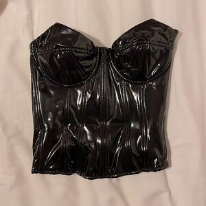 Black Latex Corset